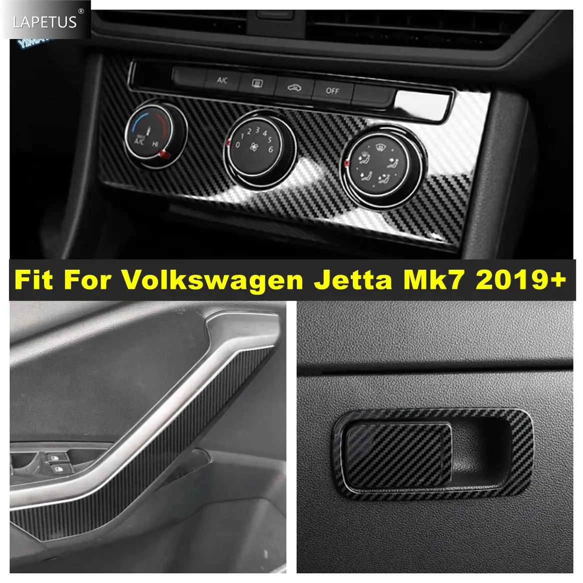 

Carbon Fiber Air Conditioning Panel / Inner Door Armrest / Glove Storage Box For Volkswagen Jetta Mk7 2019 - 2022 Accessories