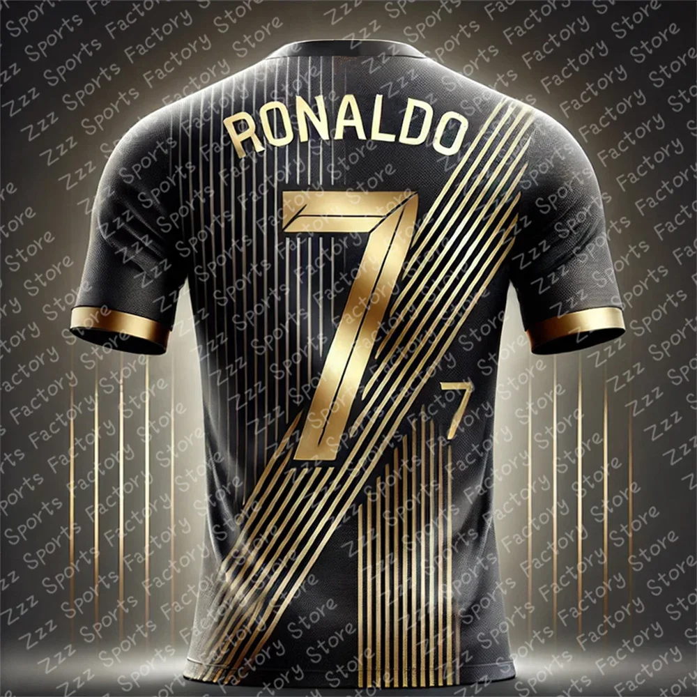 2024/25 Latest Hot Selling Ronaldo 3D Printed Shirt T-shirt for Daily Outdoor Games and Training Football Suit 2