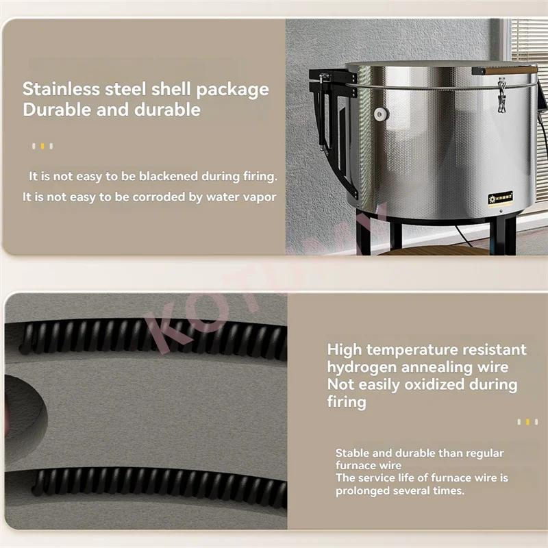 220V Automatic Electric Kiln High Temperature Ceramic Equipped with a Large LCD Screen Control Ceramic Kiln