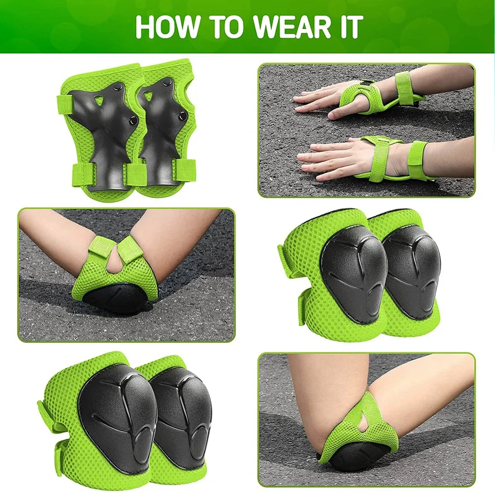 Children's Protective Gear Set with Knee, Elbow, and Wrist Pads