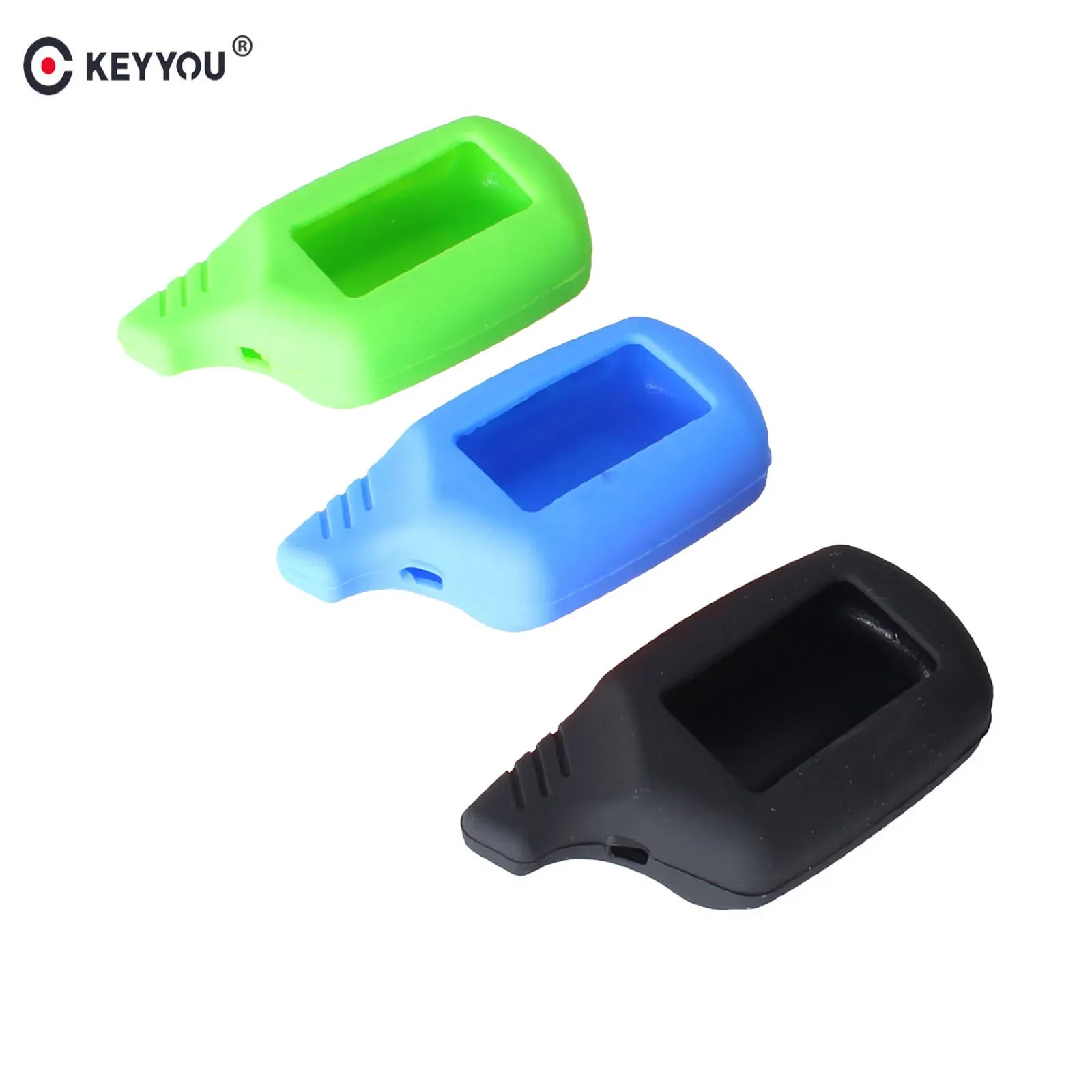 Key Case Cover KEYYOU B9 LCD Silicone For Starline B9 B91 B6 B61 A91 A61 V7 2 Way car alarm system LCD Keychain Car Remote