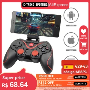 Беспроводной игровой геймпад Terios T3 X3, джойстик, игровой контроллер, Bluetooth BT 3.0, джойстик для мобильных телефонов, планшетов, ТВ-приставок, дер...