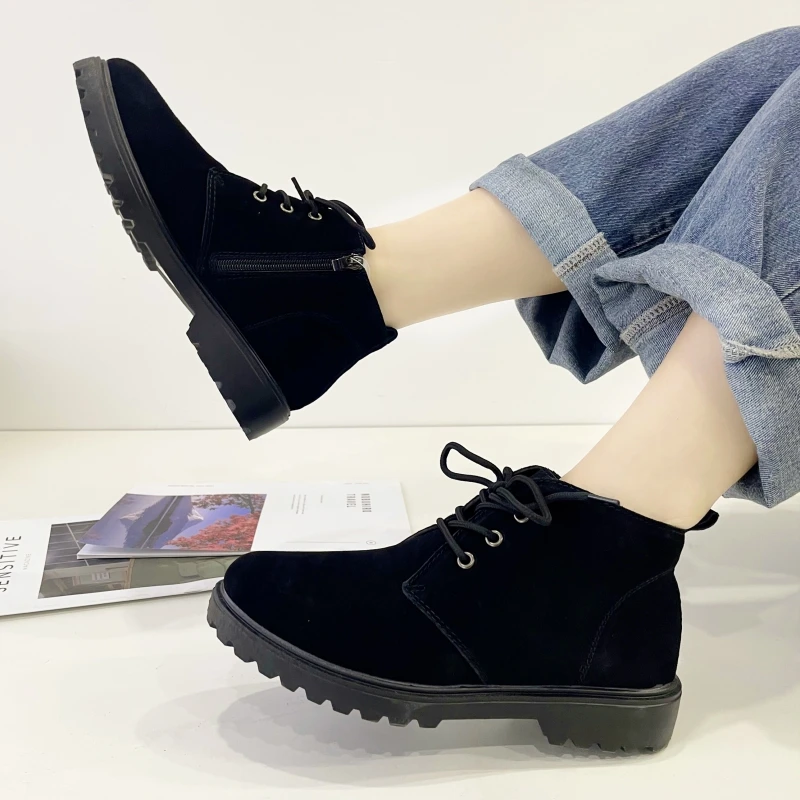 Genuine Leather Women & Girls Short Boots Fashion Autumn And Winter Shoes Size 36-40
