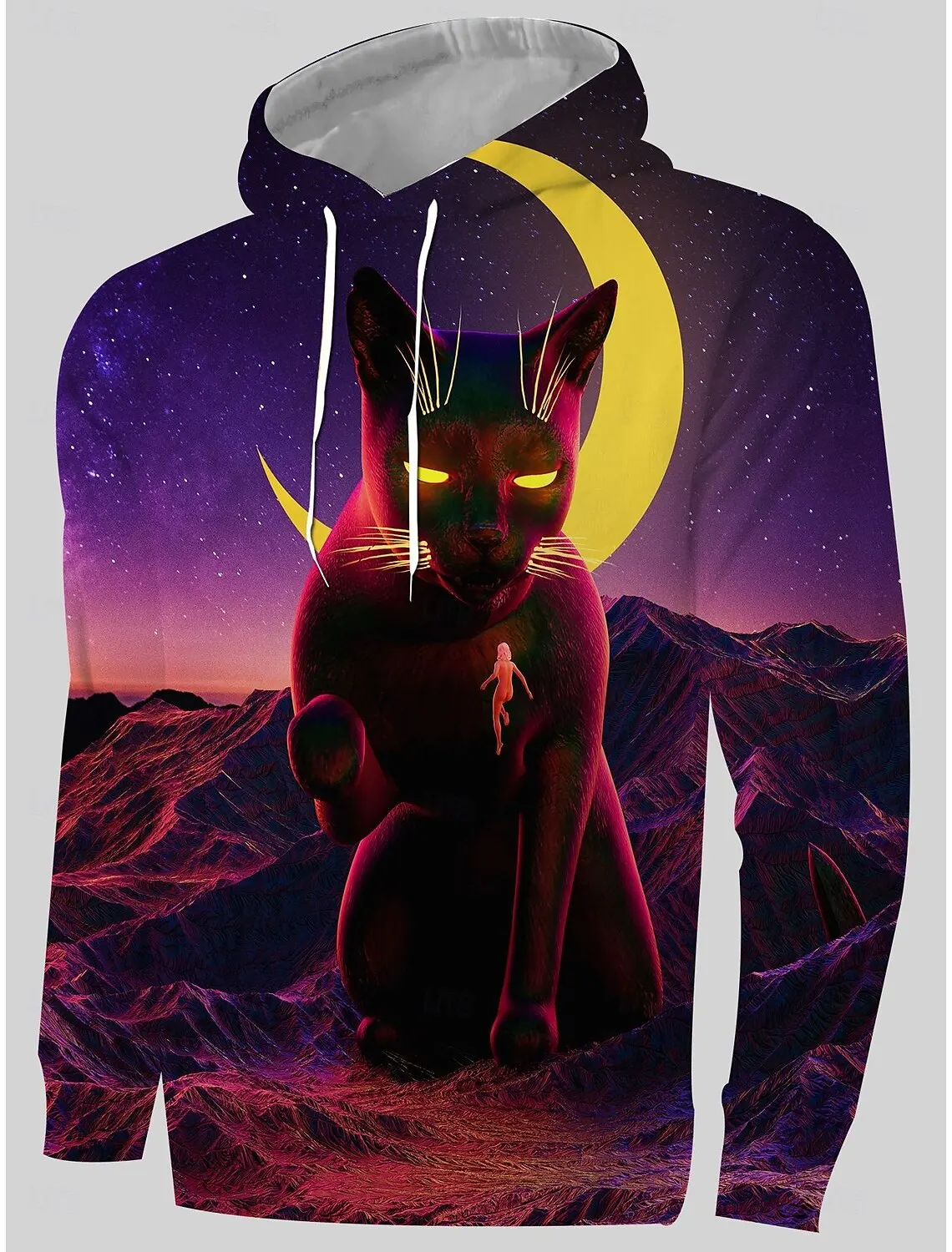 thumbnail image 1 of Sudadera con capucha y estampado 3D de murciélago, bruja y calabaza de 2024, patrón de bolsillo para Halloween, pareja, carnaval de Halloween, fiesta de disfraces, 1 of 4