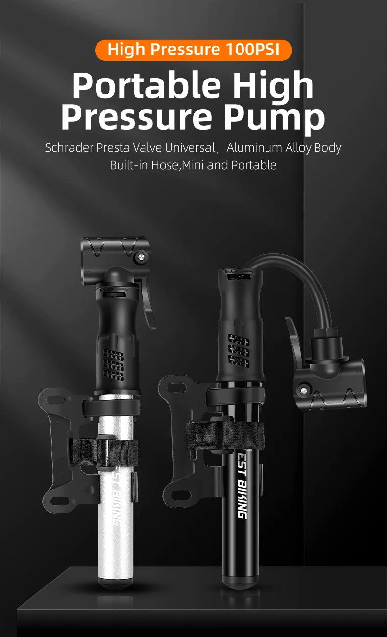 WEST RADFAHREN Mini Fahrradpumpe Radfahren Hand Luftpumpe Hochdruck Mtb Rennrad Reifen Inflator Schrader Presta Ventil Fahrrad Teile – Detail 1