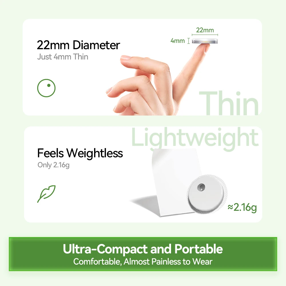 MicroTech LinX Dynamic Continuous Glucose Monitoring System CGM Sensor 24Hx15Days Blood Glucose Monitor for Diabetes Management