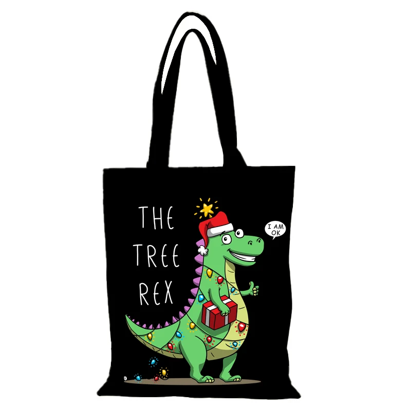 Frauen Handtasche Neujahr Geschenk Cartoon Mann Einkaufstasche Frau Frohe Weihnachten Dame Taschen Sac De Courses Handtaschen Eco Shopper Tuch die – Detail 9