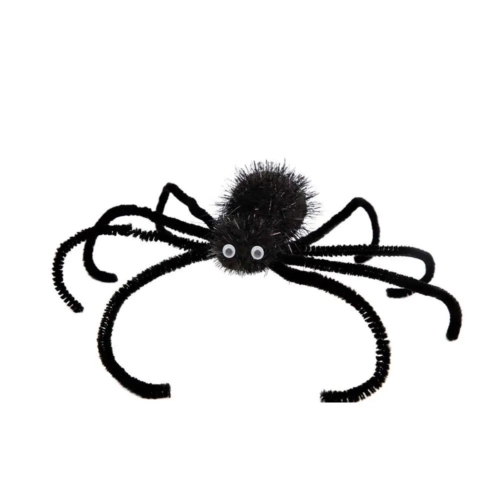

Long Leg Halloween Black Spider Hairpin Stage Performance Props Evil Headwear Spider Black Party Supply