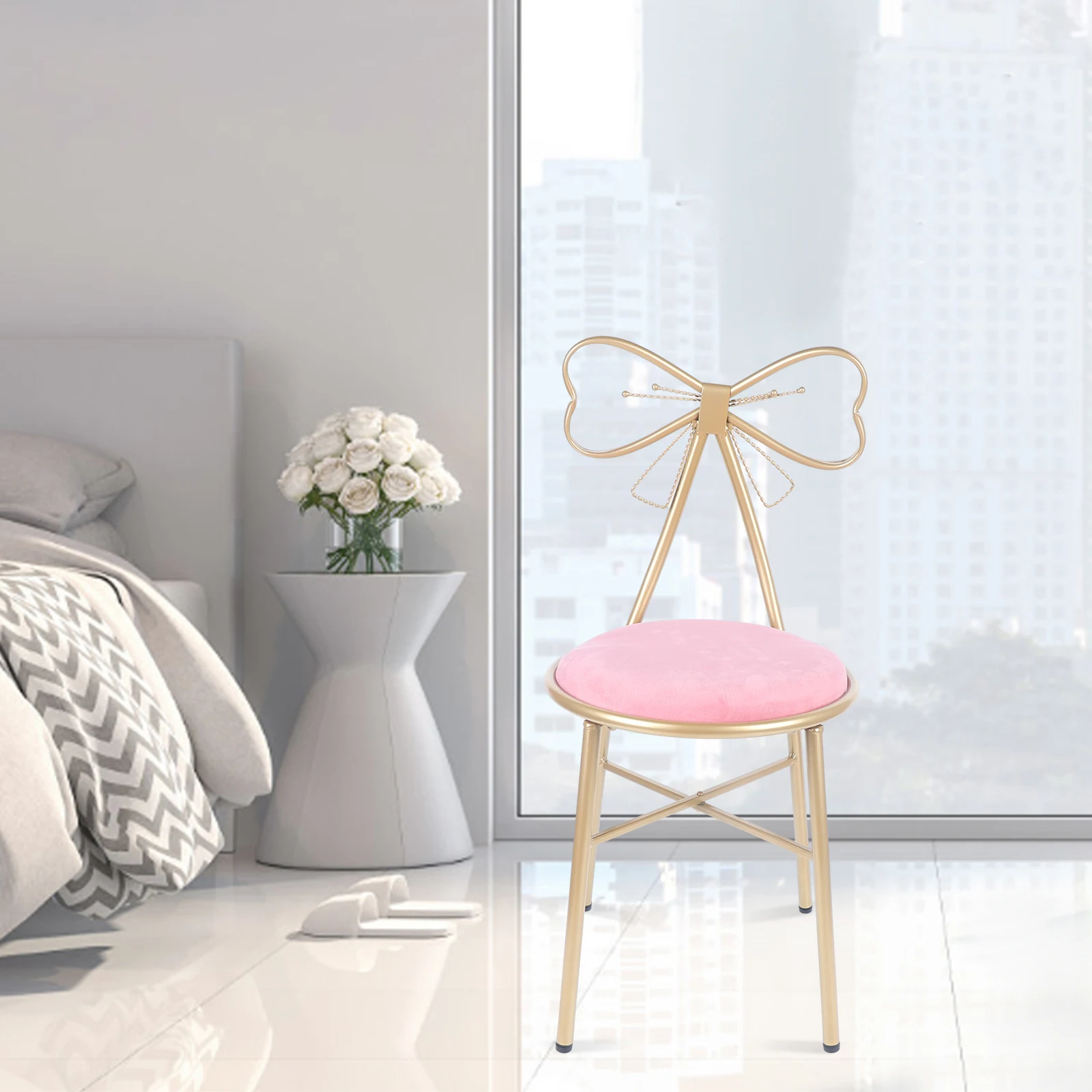 Makeup Chair Butterfly Back Chair Vanity Chair Rugged Non Slip Rubber Pads for Bedrooms and Dining Rooms