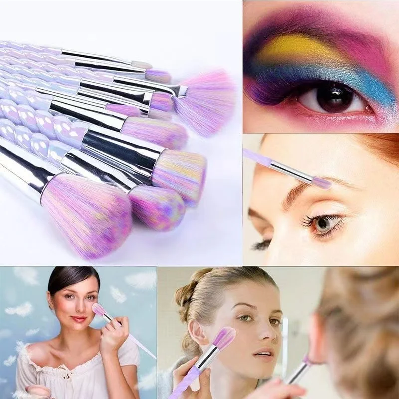 Description Picture 5 of item10pcs Makeup Brushes Set Soft Hair Foundation Brush Powder Blush Contour Eyebrow Eyeshadow Women Cosmetic Blending Make Up Tools