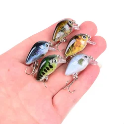 Aorace 30mm 2g Crazy wobbler Mini Topwater Crankbait Artificial Japan Hard Bait Pesca Floating Fishing Lures bass Pesca