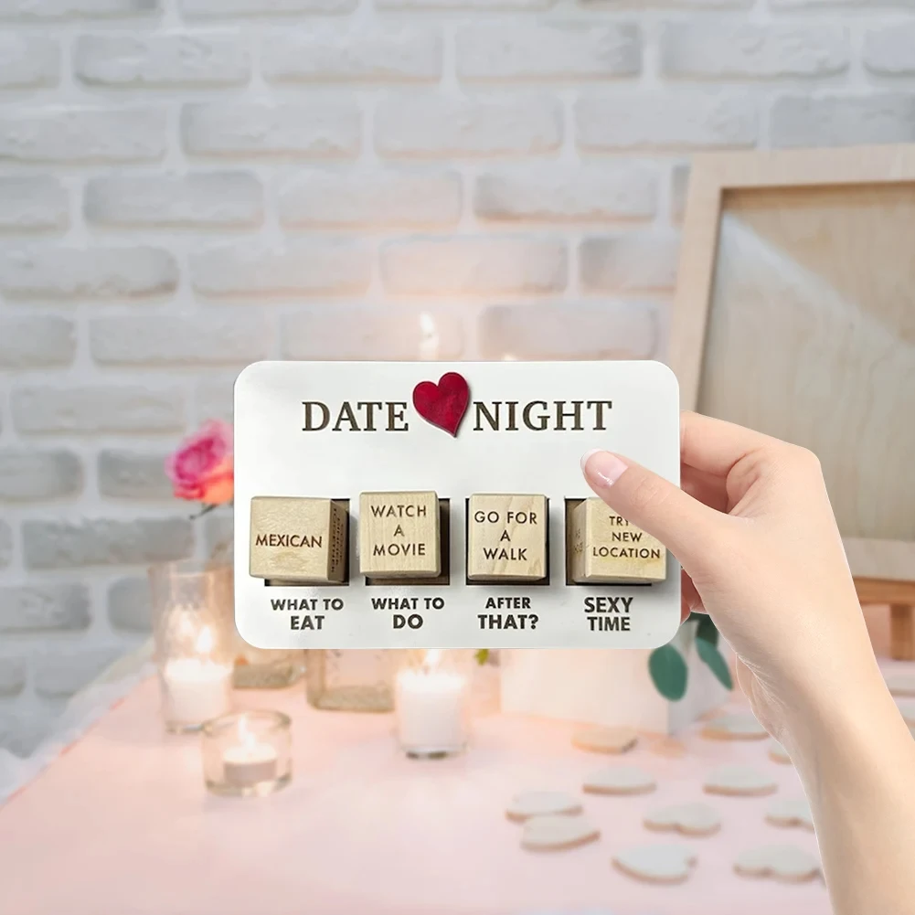 Date Night Dice Kit Romantic What to Do Date Night for Couples Lovers Day Party Dice Toy Anniversary Valentines Gift
