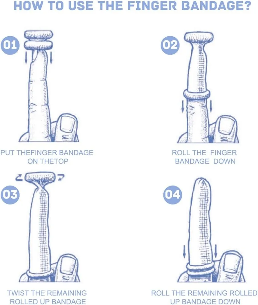10Pc 손가락 붕대 손가락 보호대 상처 관리를 위한 관형 통기성 붕대 면 손가락 끝 커버 일회용 보호대