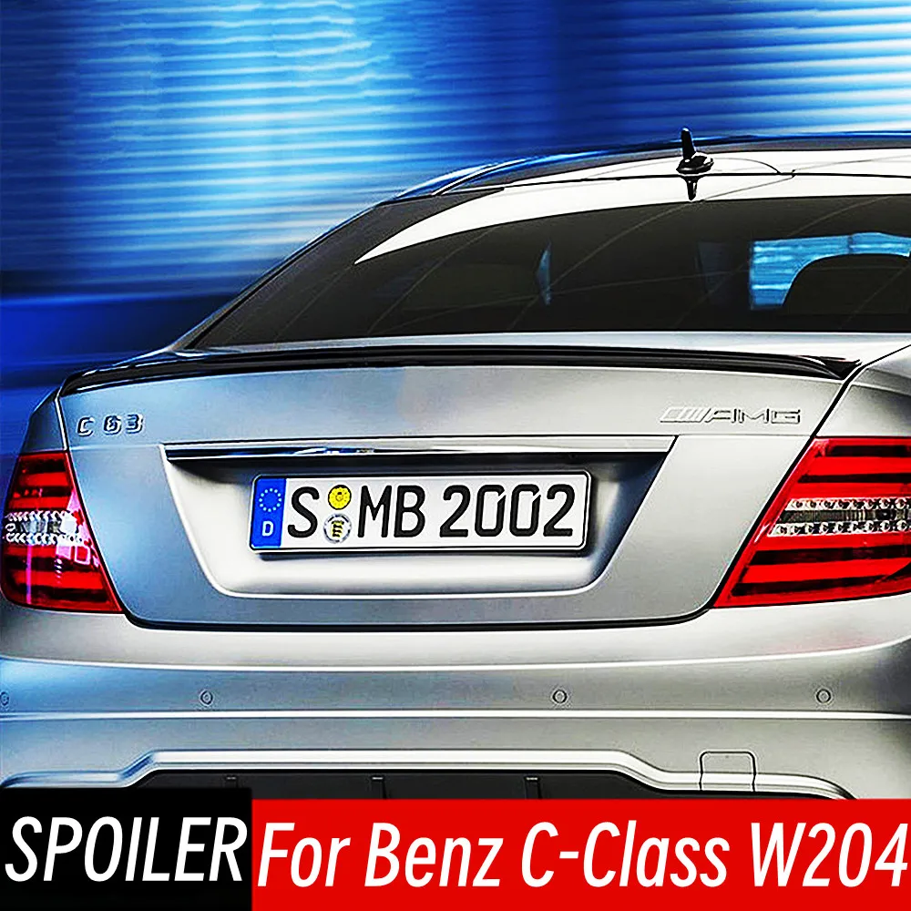 

For Mercedes Benz C-Class W204 C180 C200 C220 C260 C300 2007-2014 Car Rear Trunk Lid Boot Ducktail Lip Car Spoiler Wings Tuning