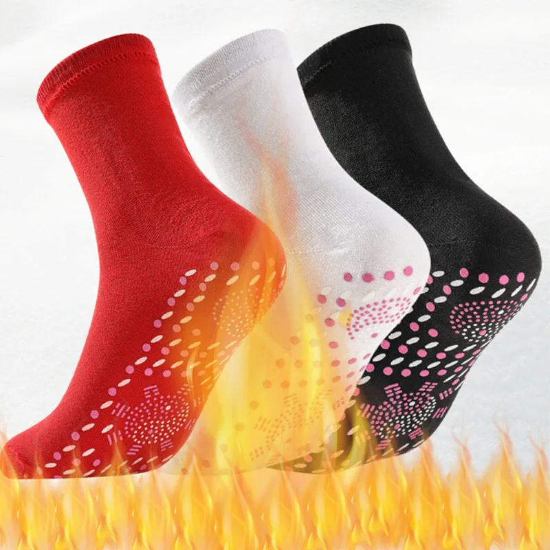 1/2/3/5/10 Pair Warm Foot Socks Breathable Massage Heating Magnetic Sock Tourmaline Therapy Magnetic Socks Sports Winter Outdoor