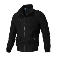 Nouveaux hommes veste décontractée mode coupe-vent veste manteau automne rue mode solide coton veste haute rue moto vestes 4