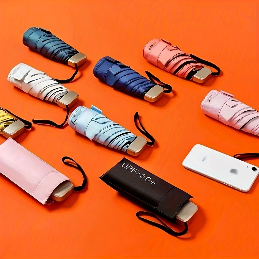 Міні п'ятискладна парасолька сонцезахисна парасолька сонцезахисна парасолька захист від ультрафіолету маленька та портативна чоловіча та жіноча мода сонце