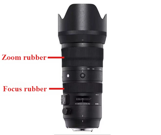 New 70-200 mm 1:2.8 Lens Grip Zoom and Focus Rubber Ring for Sigma 70-200mm F/2.8 DG Camera Replacement Part