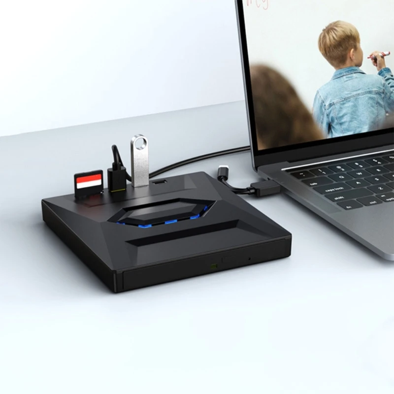 DVD Player External USB3.0 Type-C Optical 5Gbps Fast Transmission For PC Laptop Deskto