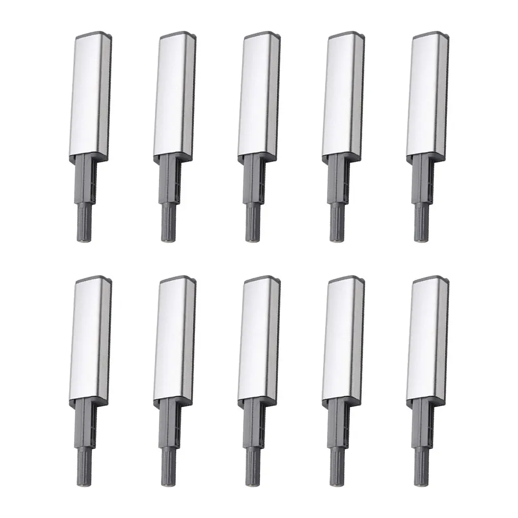 10pcs/set Magnetic Door Catch Easy-to-install Wide Applications Sleek Corrosion-resistant Push Latch As Shown