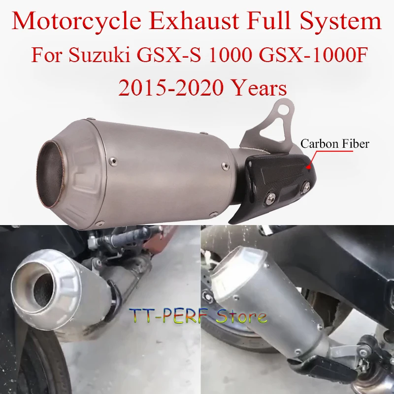 

Мотоциклетная выхлопная система для Suzuki GSX-S 1000 GSX-1000F GSX 1000F 2015-2020, модифицированный глушитель Moto Escape из углеродного волокна