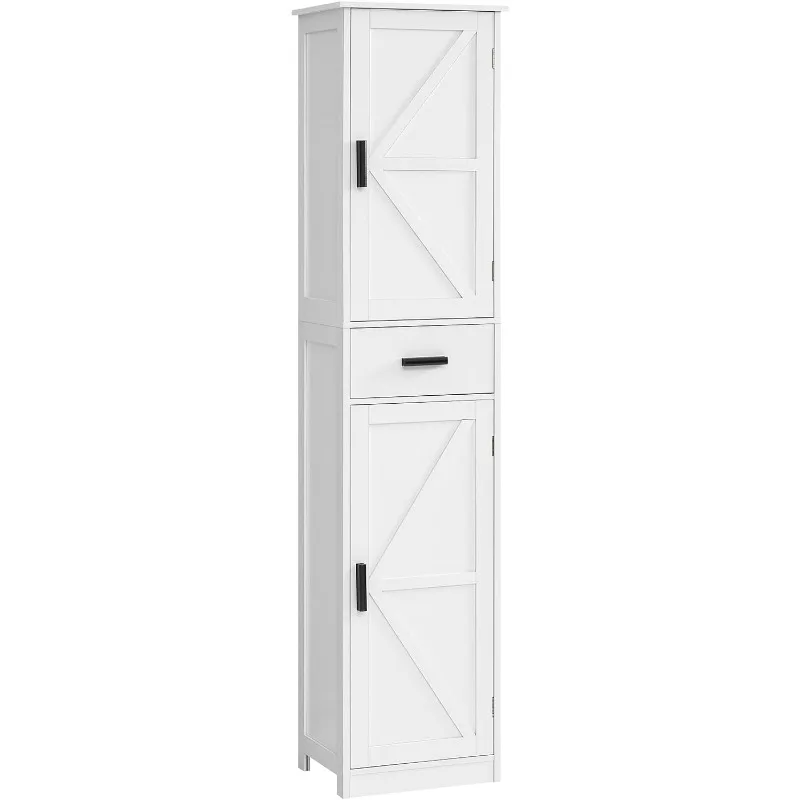 

WEENFON Bathroom Storage Cabinet with 2 Doors & 1 Drawer, Tall Bathroom Cabinet with 6 Shelves, for Bathroom, Living Room,