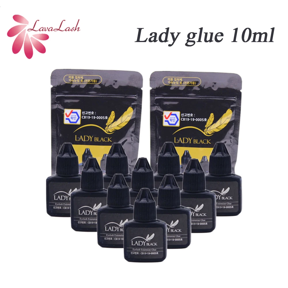 

Lady Black Lash Glue Korea Dry Fastest Strongest False Eyelash Extensions Glue Makeup Tool Professional Adhesive 5g 10g