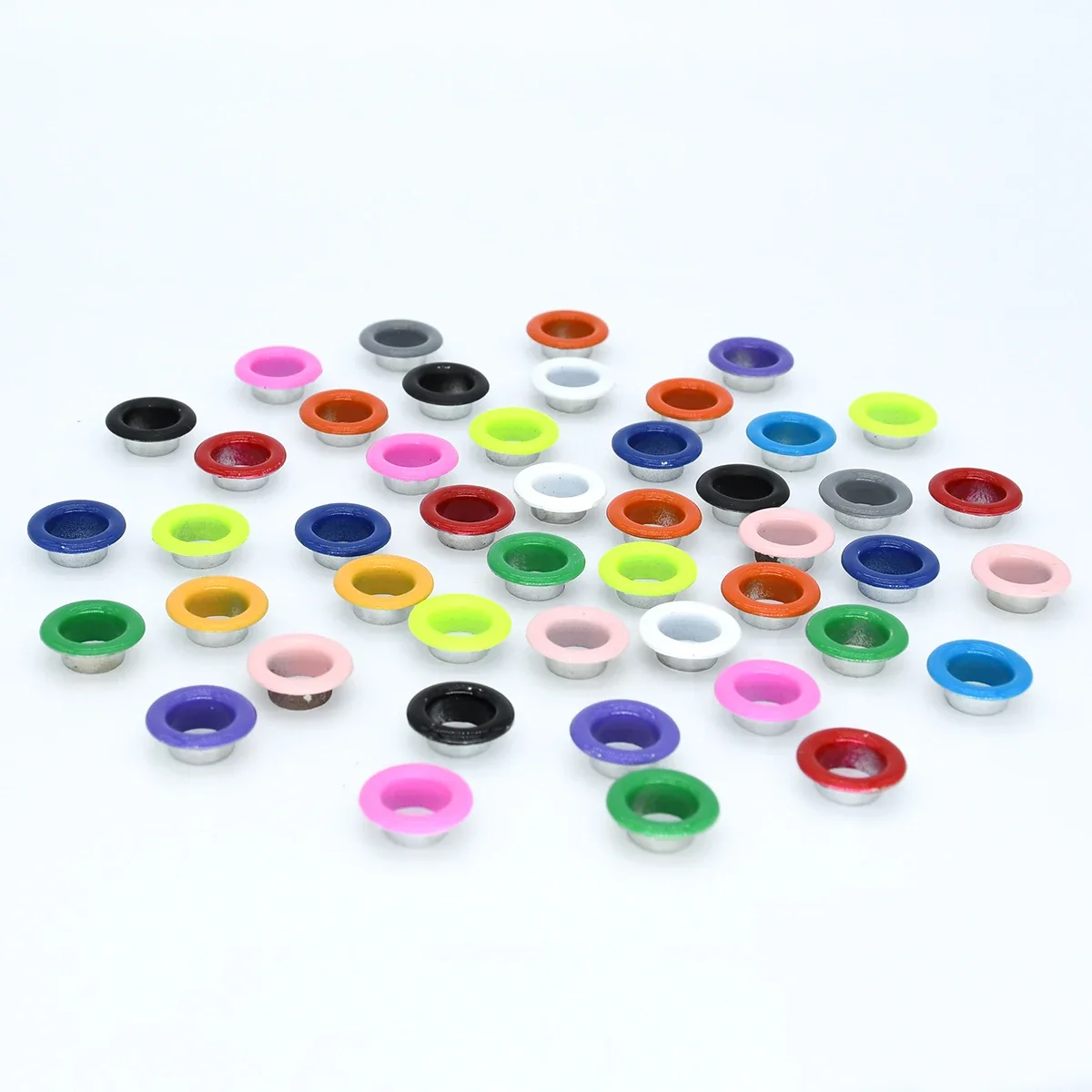 100sets 5mm Grommets Iron Eyelets with Washer for Garment Shoe Bag Belt Hat Decor Cardboard Sketchpad Repair Parts Accessories