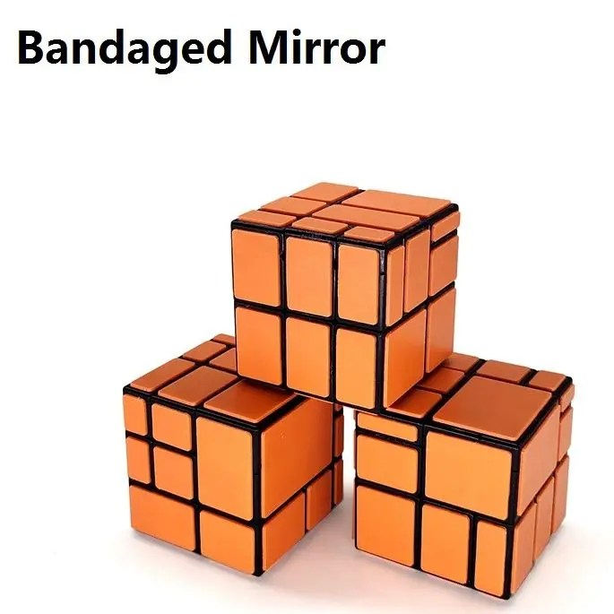 NewBandagedABC3x3x3MirrorMagicCubeBlackBodywithOrangeKit