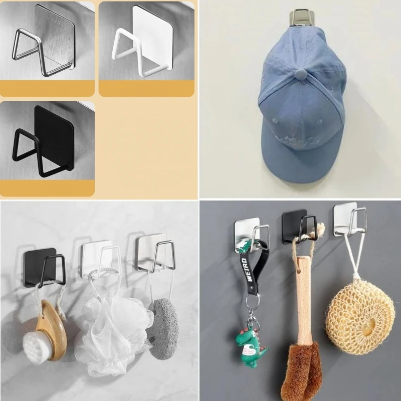 Kitchen Stainless Steel Sink Sponges Holder Self Adhesive Drain Drying Rack Kitchen Wall Hooks Accessories Storage Organizer 4