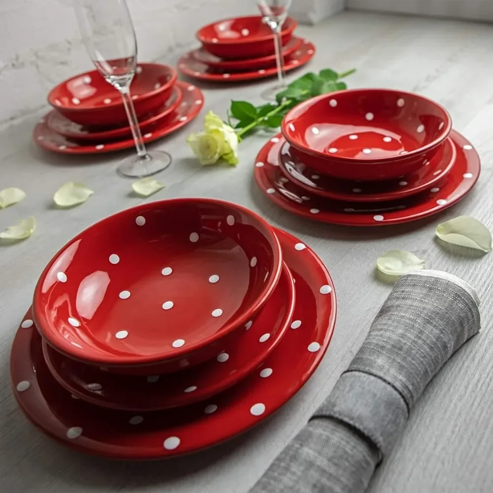 

Ceramic Dishes to Eat Dinnerware Sets Unbreakable Plates Dinner Sets Full Porcelain Tableware Set Luxury Bowl Complete Dish Bar