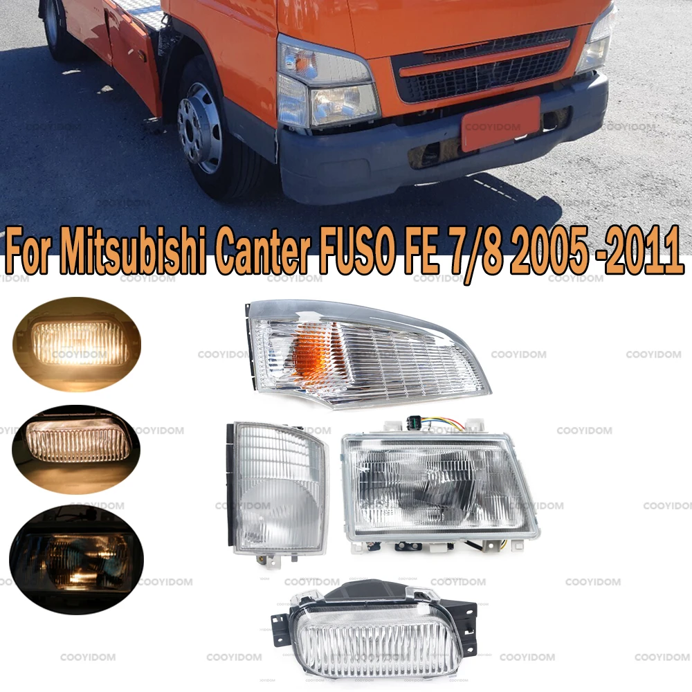 Feux Avant Assemblage Pour Mitsubishi Pour Canter Pour Fuso FE FG 12-18 Voiture Avant Clignotant Feu D'angle Antibrouillard Phares Assemblée(Only 1 Left