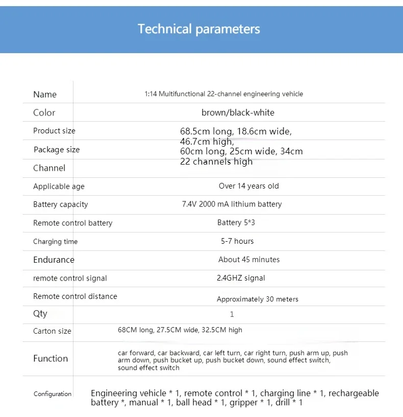 S8fb74dc732e441ba964dbdc3929497cbl Huina zabawka zdalnie sterowana urządzenie inżynieryjne ze stopu 1594 22 Tong maszyna do modyfikacji modelu 1:14 koparki elektrycznej zabawka dla dorosłych Gif
