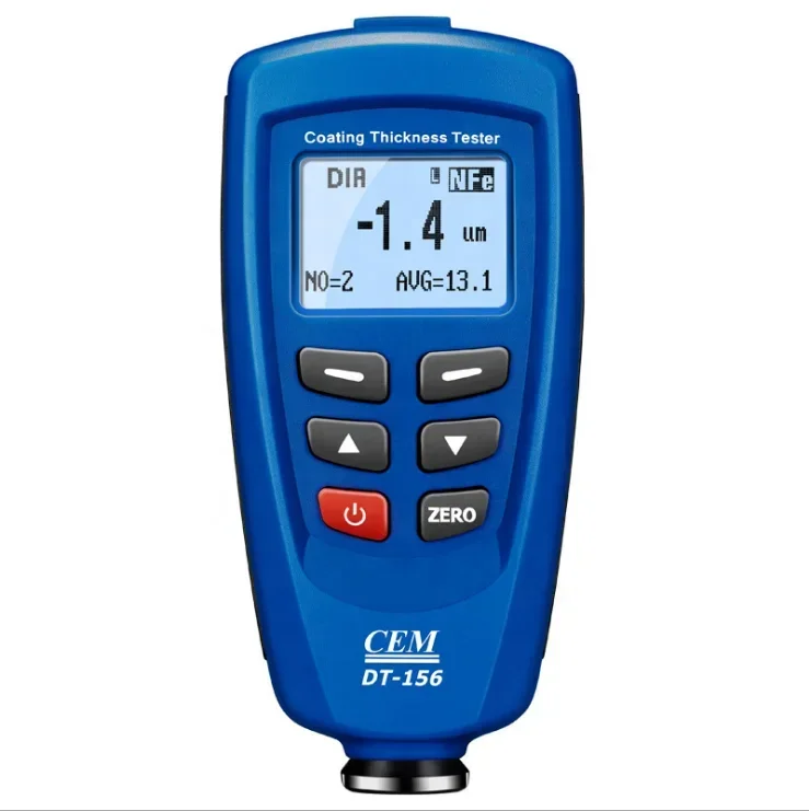 

Digital DT-156 Paint Coating Thickness Gauge Meter Tester 0~1250um with Built-in Auto F & NF Probe + USB Cable + CD software