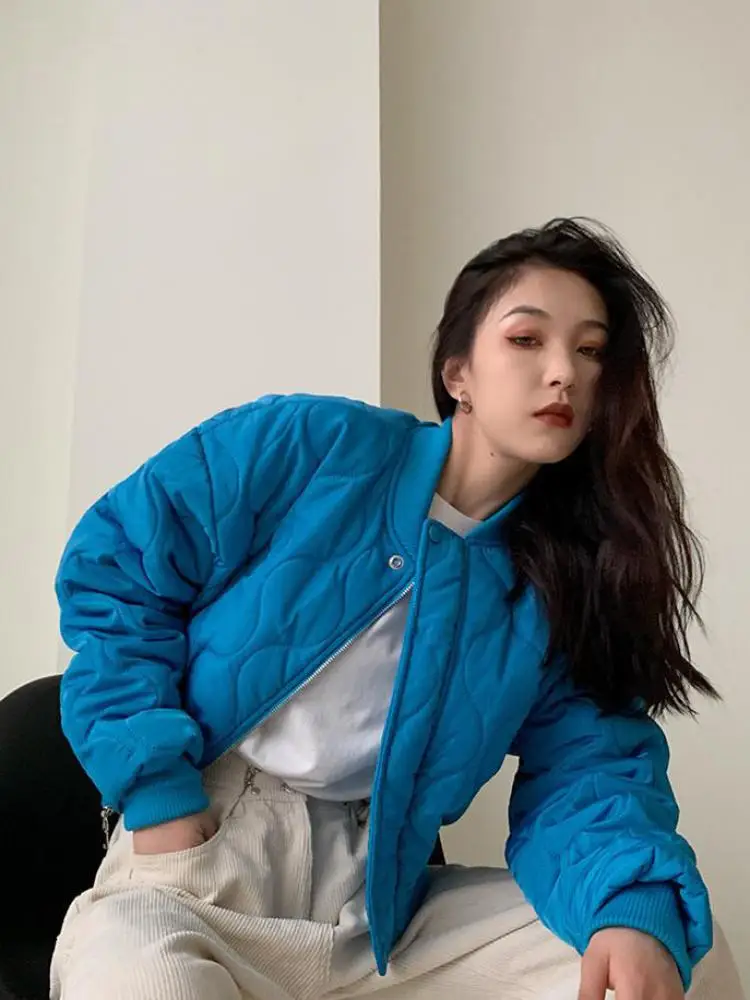 

Harajuku Autumn Winter Short Jacket Female Coats Long Sleeve Bomber Jackets Outwear Parka Coat Spring Windbreaker Women
