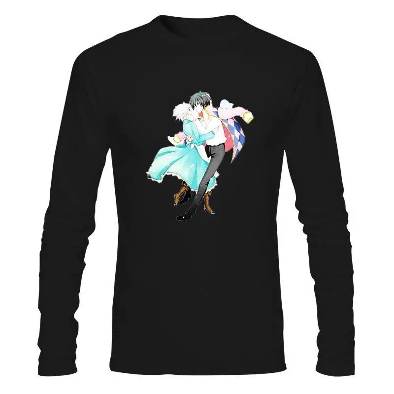 Man Clothing Hombres Miyazaki Hayao Howl'S Moving Castle Moda Camiseta O-Cuello Manga Corta Verano Casual |