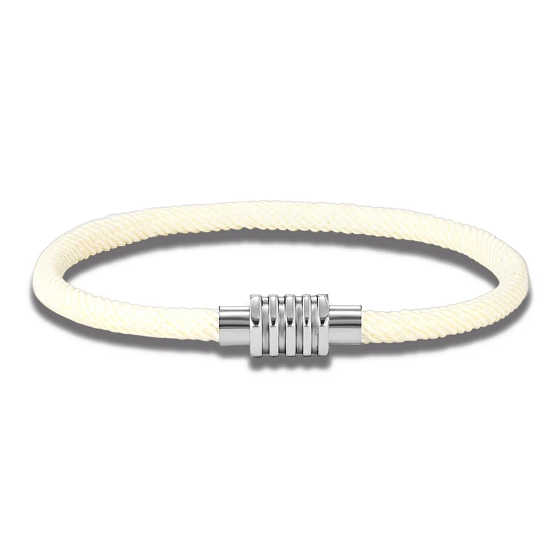 MKENDN Männer Frauen Edelstahl Magnetschnalle 100 % wasserdicht Schnur Seil Wickelarmband Unisex handgefertigtes Surfer Strand Armband – Detail 19