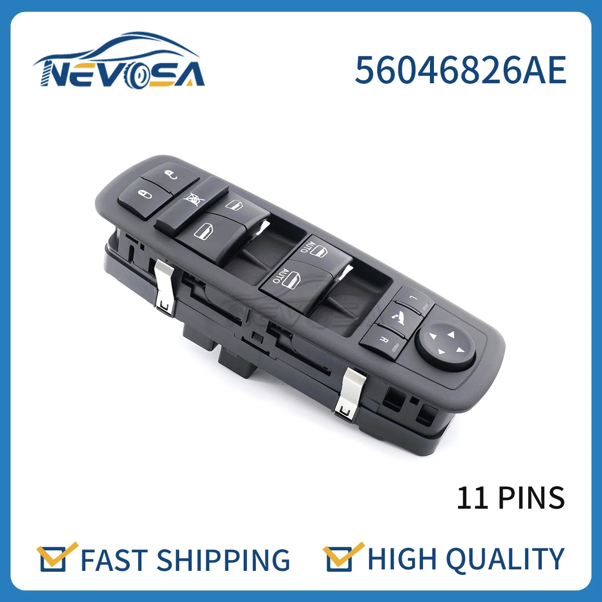 

Nevosa 56046826AE Double Auto Left Driver Car Lifter Window Switch For Dodge Journey Chrysler 300 2011-2012
