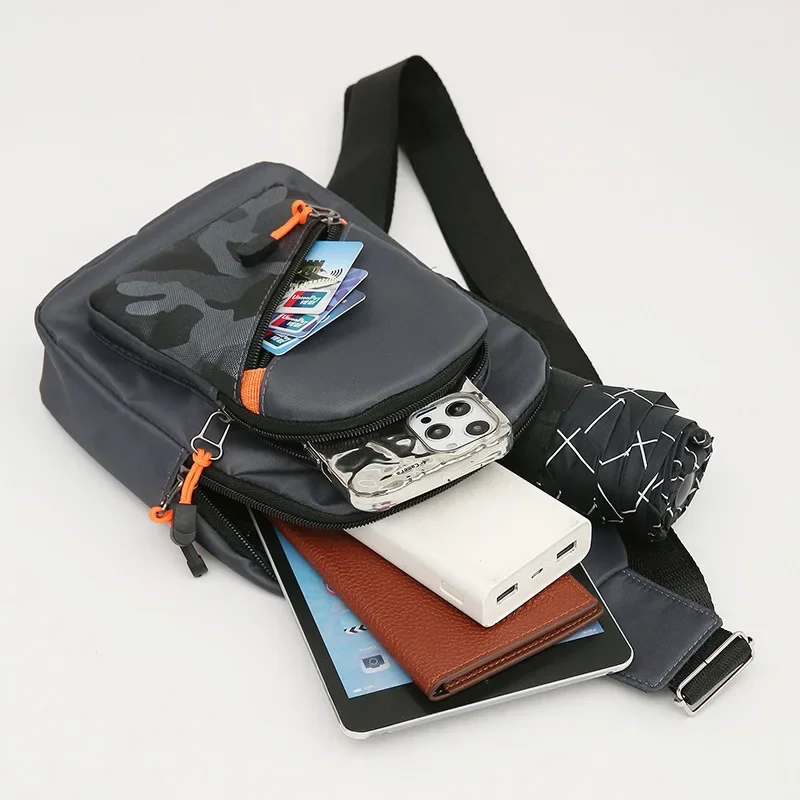 Chest Bag Men's One Shoulder Crossbody Bag Large Capacity Outdoor Sports Leisure Fashion Small Shoulder Bag Backpack Waist Packs