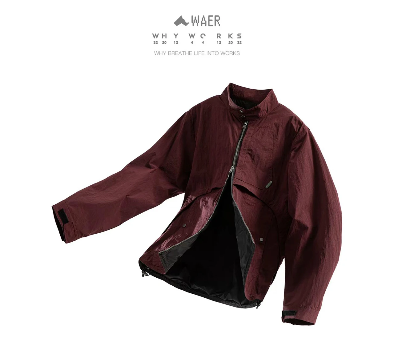 Whywokrs 25aw Graphene lining stand collar jacket multipocket ideal zipper techwear aesthetic gorpcore -