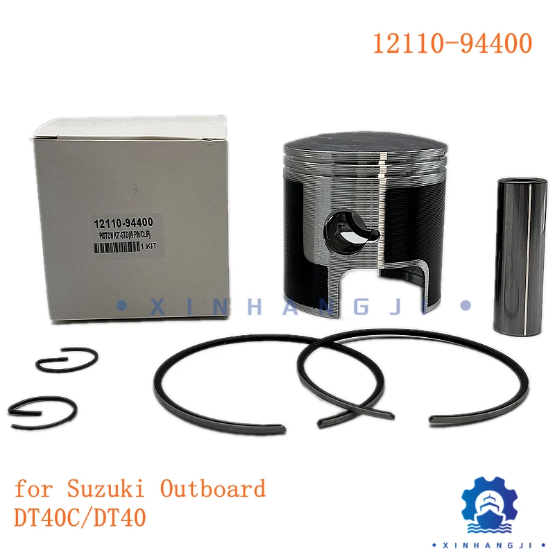 

12110-94400 PISTON Kit Std with rings (79.00MM) for Suzuki Outboard 2-stroke DT40C DT40 40HP 12110-94400-000 Boat accessories