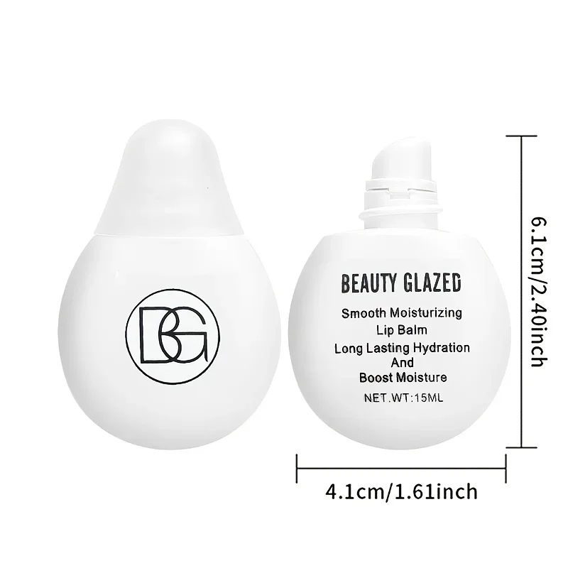 BEAUTY GLAZED Nourishing Lip Balm with Plant Squalane and Amino Acids, Natural Oil-Based, Long-Lasting Moisture Plant Squalane 3