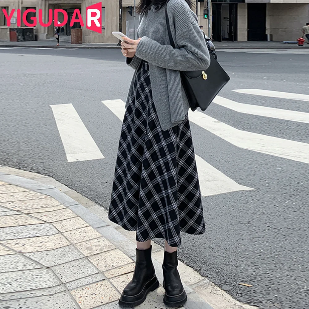 

Autumn Winter Korean Fashion dress Maternity Skirts Elastic Waist Belly Loose Clothes for Pregnant Women Casual Pregnancy skirt