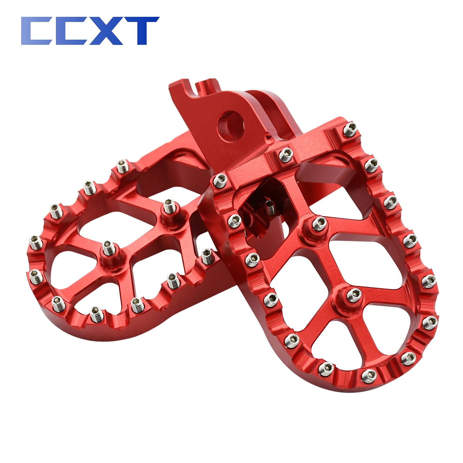 CNC Aluminum Foot Pegs Rests Pedals Footpegs For Honda CR125 CR250 2002-2007 CRF250R CRF450R CRF250X CRF450X 2004- Parts motorcycle footrests motorcycle foot pedals