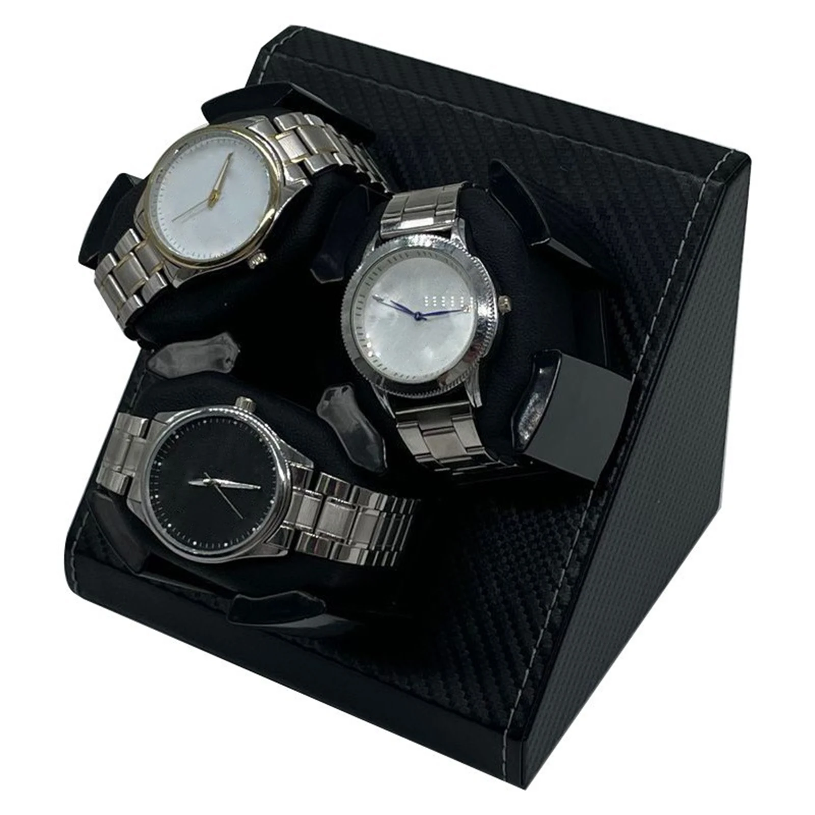 Watch Winder for Automatic Watch Carbon Fiber Styling USB Organizer Holder Motor Shaker Box Collector for Gifts Women Men