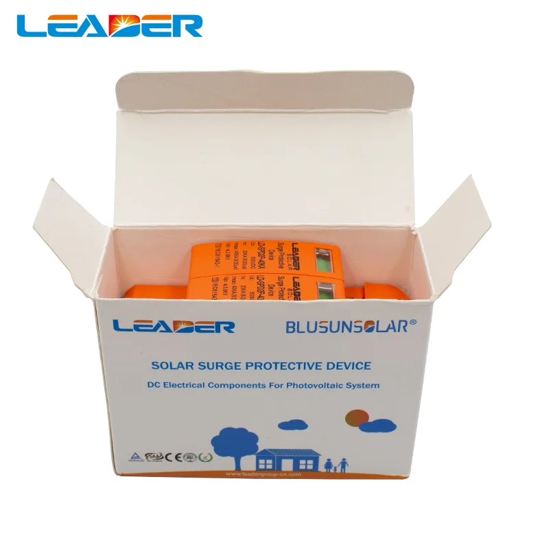Description Picture 6 of item2P 3P DC Surge Protector PV SPD 500V 1000V System Used 20KA 40KA SPD With PE Lightning Protect Wind Generator Solar