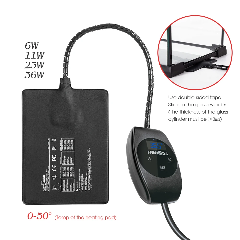6W 11W 23W 36W Upgraded Plant Reptile Heat Mat Thermostat with Temperature Control Heating Pad for Indoor Garden Plants Reptiles