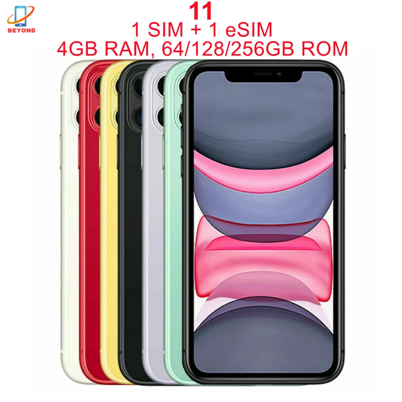 Apple Iphone 11 6.1" Original Liquid Retina Ips Lcd Face Id A13 Ios A2221  A2111 Genuine Iphone11 Unlocked 4g Lte Cell Phone - Mobile Phones -  AliExpress