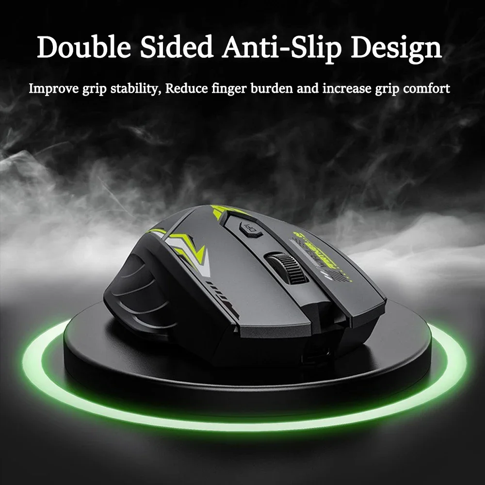 KEBIDUMEI Bluetooth 5.4 Wireless Mouse 6 Buttons Dual Mode Gaming Mouse 1600DPI Rechargeable E-Sports Mice Computer Accessories