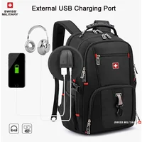 Waterproof Men's Backpack 15.6/17 Inch Laptop Backpacks School Travel Bags Swiss-style Large Capacity Business Bagpack Mochila - Image 2